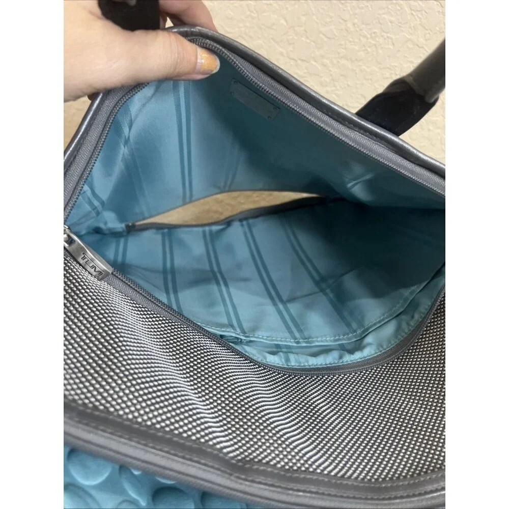Tumi Gray Laptop Briefcase Bag W/Shoulder Strap Travel Business Work Tote $595